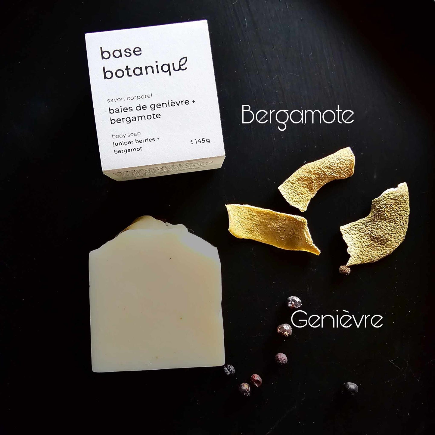 Savon - Base Botanique | baies de genièvre et bergamote