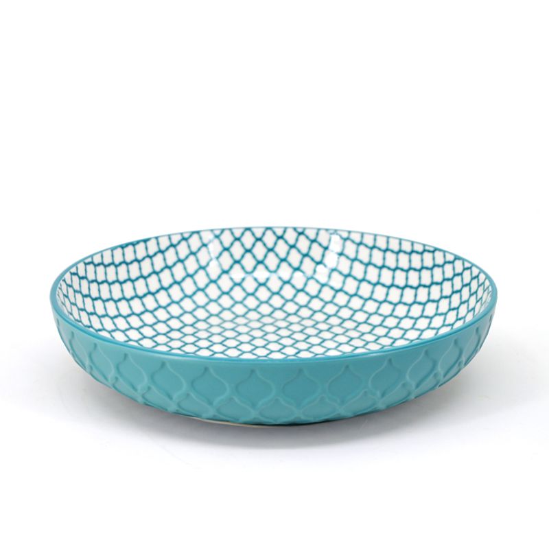 assiette-creuse-texturee-bleu,bol-grès,ahuntsic,montreal, boutique-casa-luca,casa-luca,vaisselle,achat-local,ahuntsic