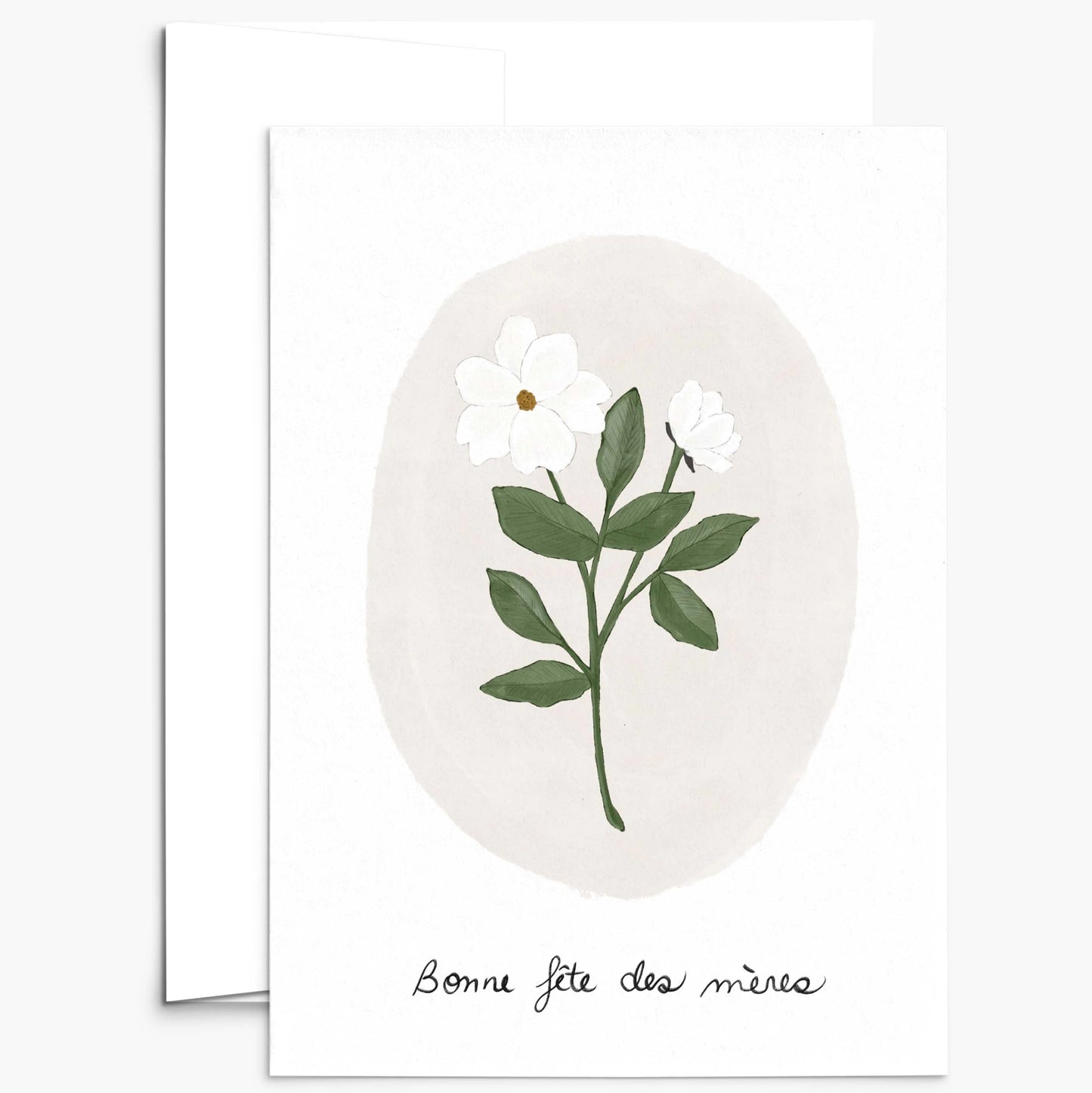 Carte - Fleurs blanches