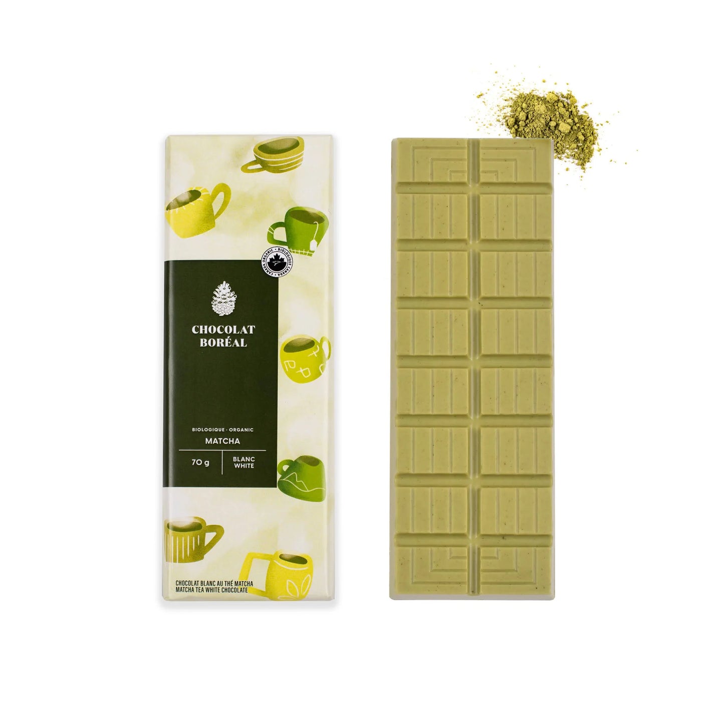 Chocolat blanc - Chocolat boréal | Matcha