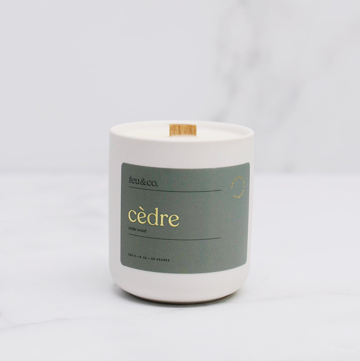 Bougie de soya - Feu & Co | cèdre