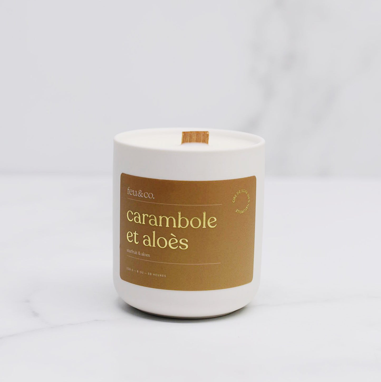 Bougie de soya - carambole et aloès