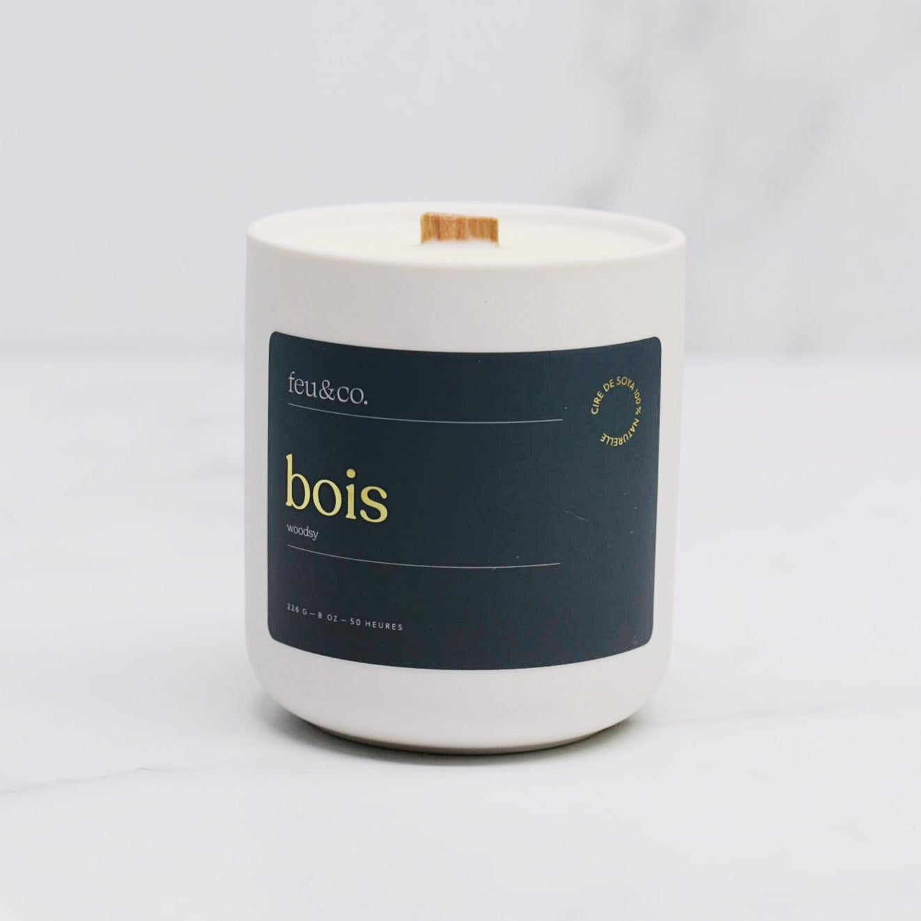 Bougie de soya - bois