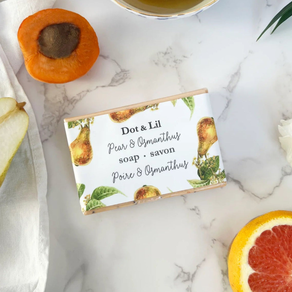 Savon en barre - Dot & Lil | Poire & Osmanthus