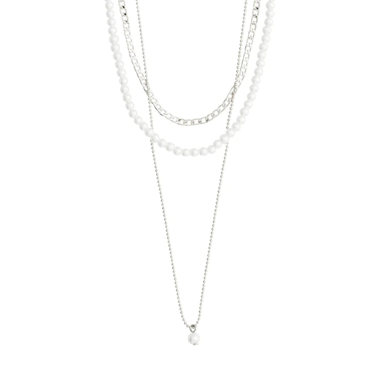 Collier 3-en-1 plaqué argent - Baker