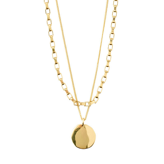 Collier 2 en 1 plaqué or - Pureté
