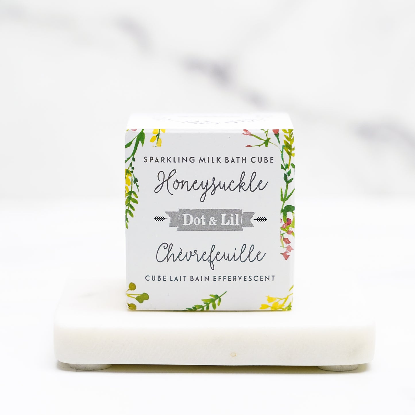 Cube lait bain effervescent - chèvrefeuille