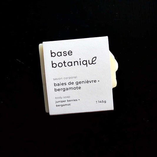 Savon - Base Botanique | baies de genièvre et bergamote