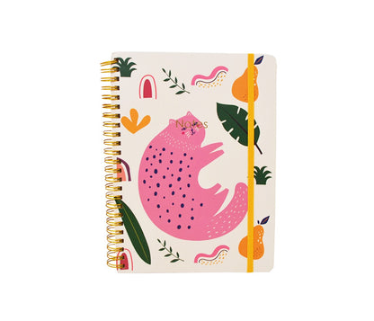 cahier-chat-tropical,organisation,cahier,montreal,boutique, montreal,casa-luca,boutique-casa-luca,papeterie,idee-cadeau,page-lignee, pages-lignees