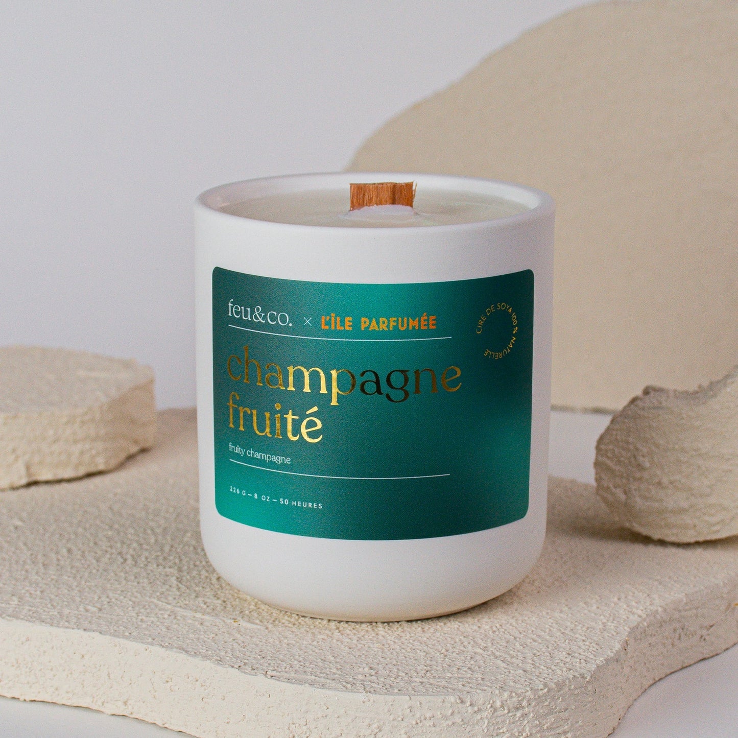Bougie de soya - Feu & Co | champagne fruité