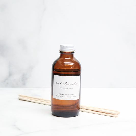 moon-mana,diffuseur,creativite,peche,miel-dore,bois-de-pommier,casa-luca,idee-cadeau,ahuntsic