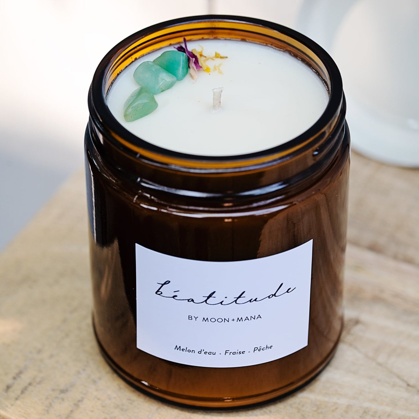 Bougie de soya - Béatitude | melon d'eau, fraise et pêche