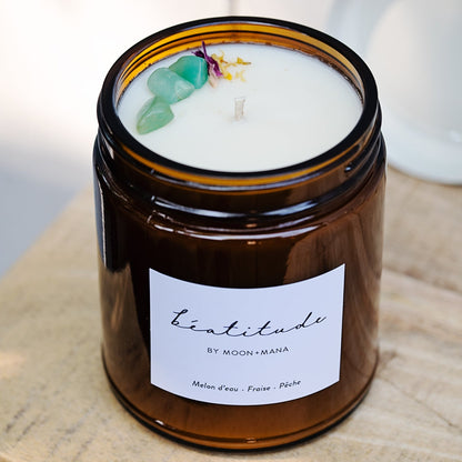 Bougie de soya - Béatitude | melon d'eau, fraise et pêche
