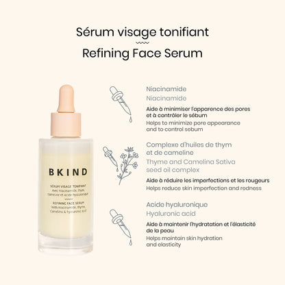 Sérum visage tonifiant avec Niacinamide et eau d'Hamamélis