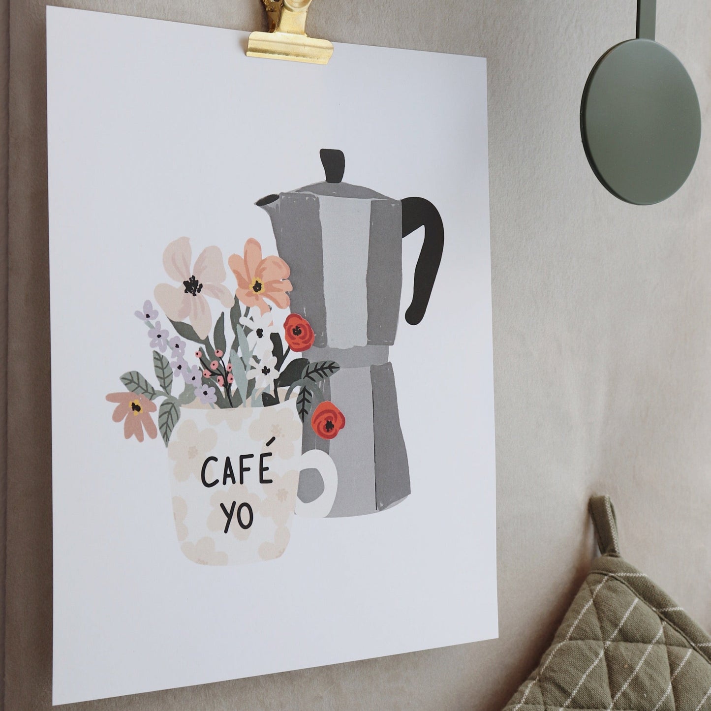 Affiche Café floral - Mimi & August