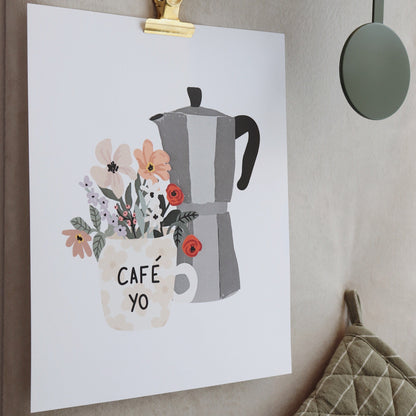 Affiche Café floral - Mimi & August