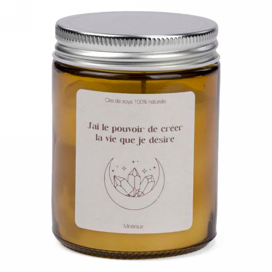 'J'ai le pouvoir de créer la vie que je désire' Bougie 100% soya naturel