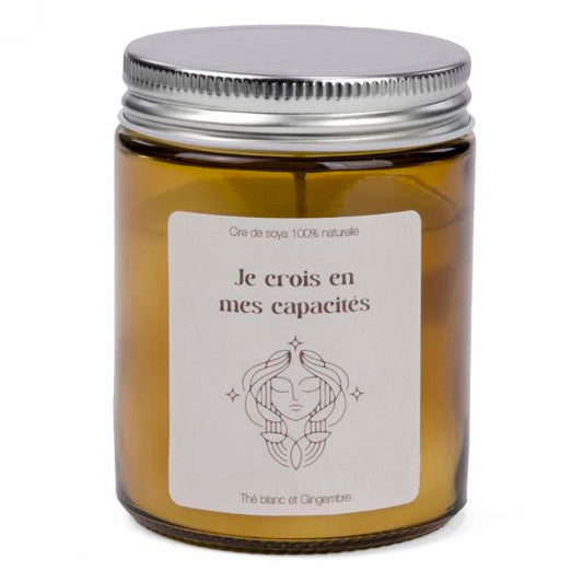 'Je crois en mes capicités' Bougie 100% soya naturel