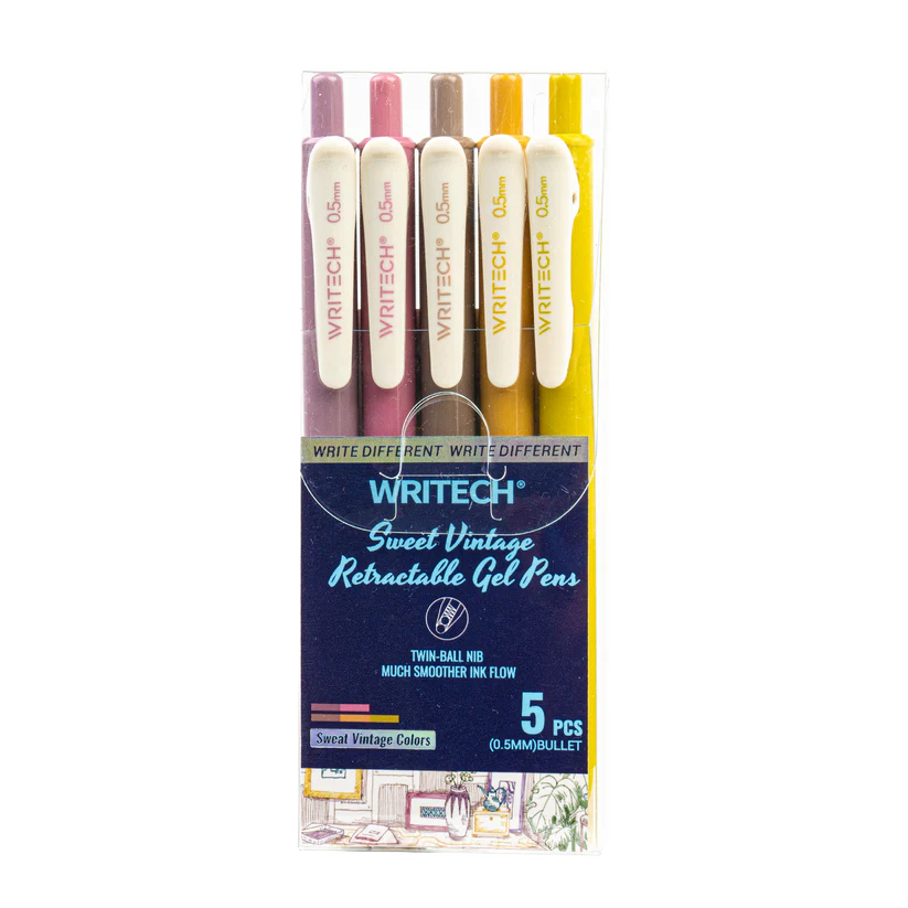 Ensemble de 5 stylos colorés