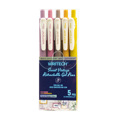 Ensemble de 5 stylos colorés