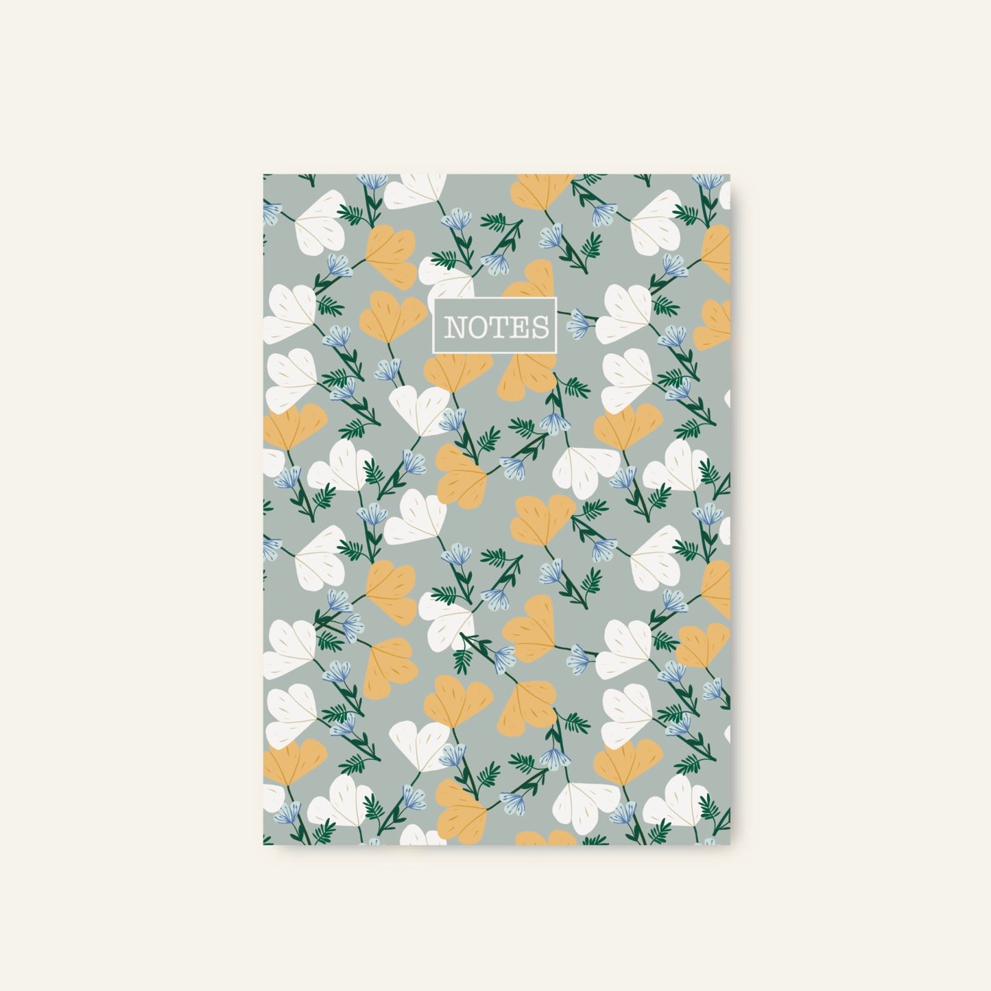 cahier-de-notes-fleurs-jaunes,organisation,cahier,montreal,boutique, montreal,casa-luca,boutique-casa-luca,papeterie,idee-cadeau,page-lignee, pages-lignees-glenda-cast