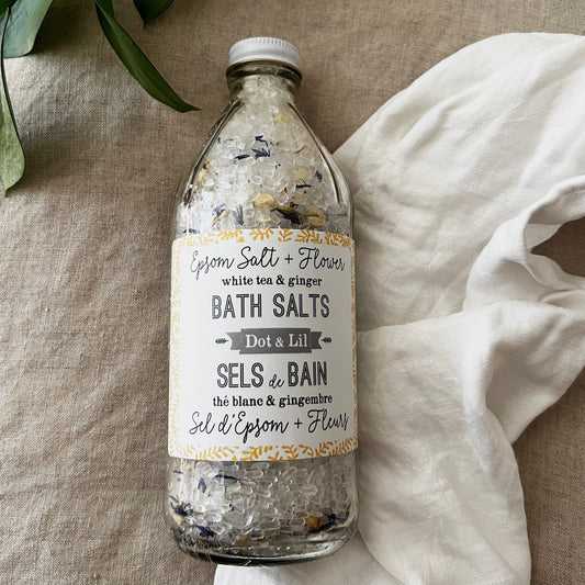 Sels de bain - Dot & Lil | Thé blanc & gingembre