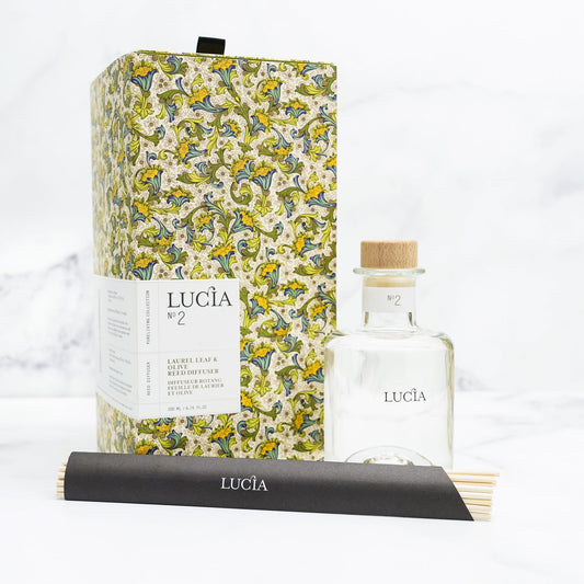 Diffuseur rotang - Lucia - No.2 huile d'olive et feuille de laurier