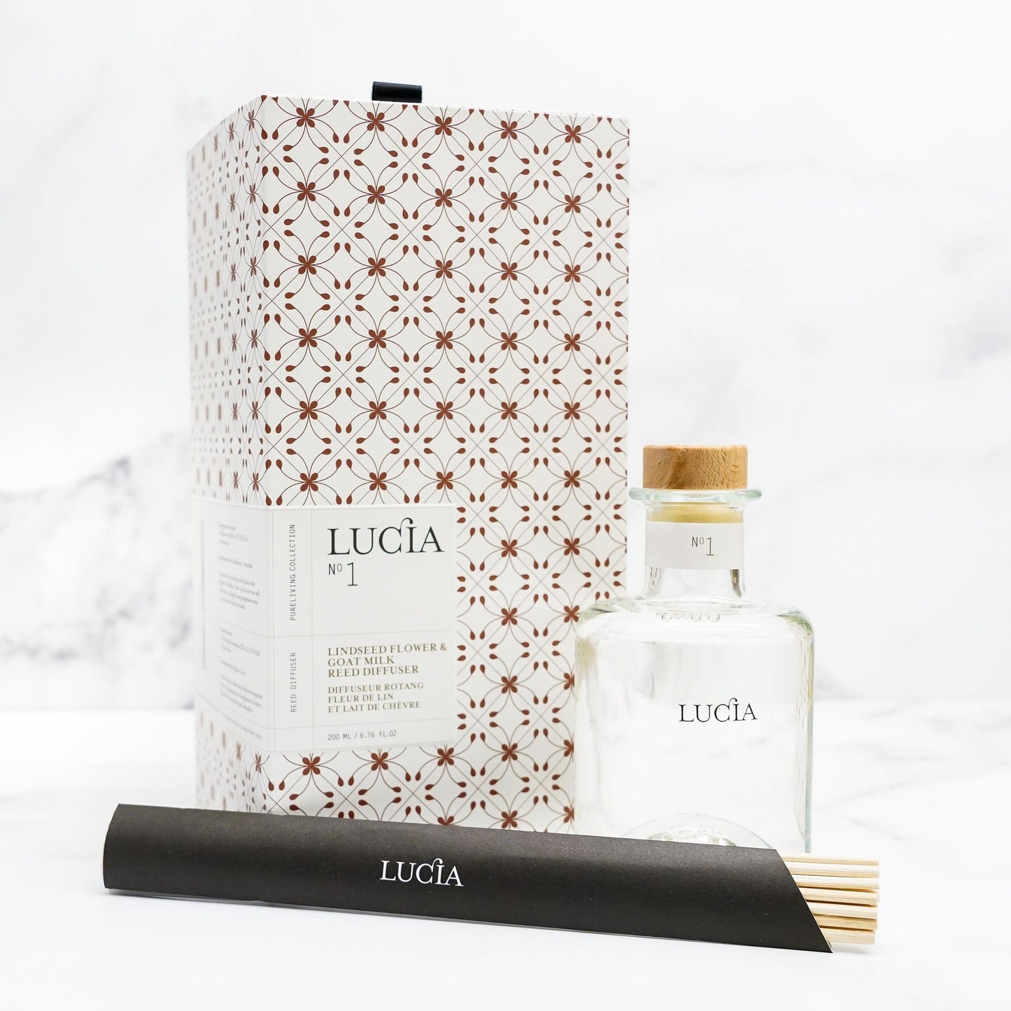 Diffuseur rotang - No.1 Fleur de lin et lait de chèvre