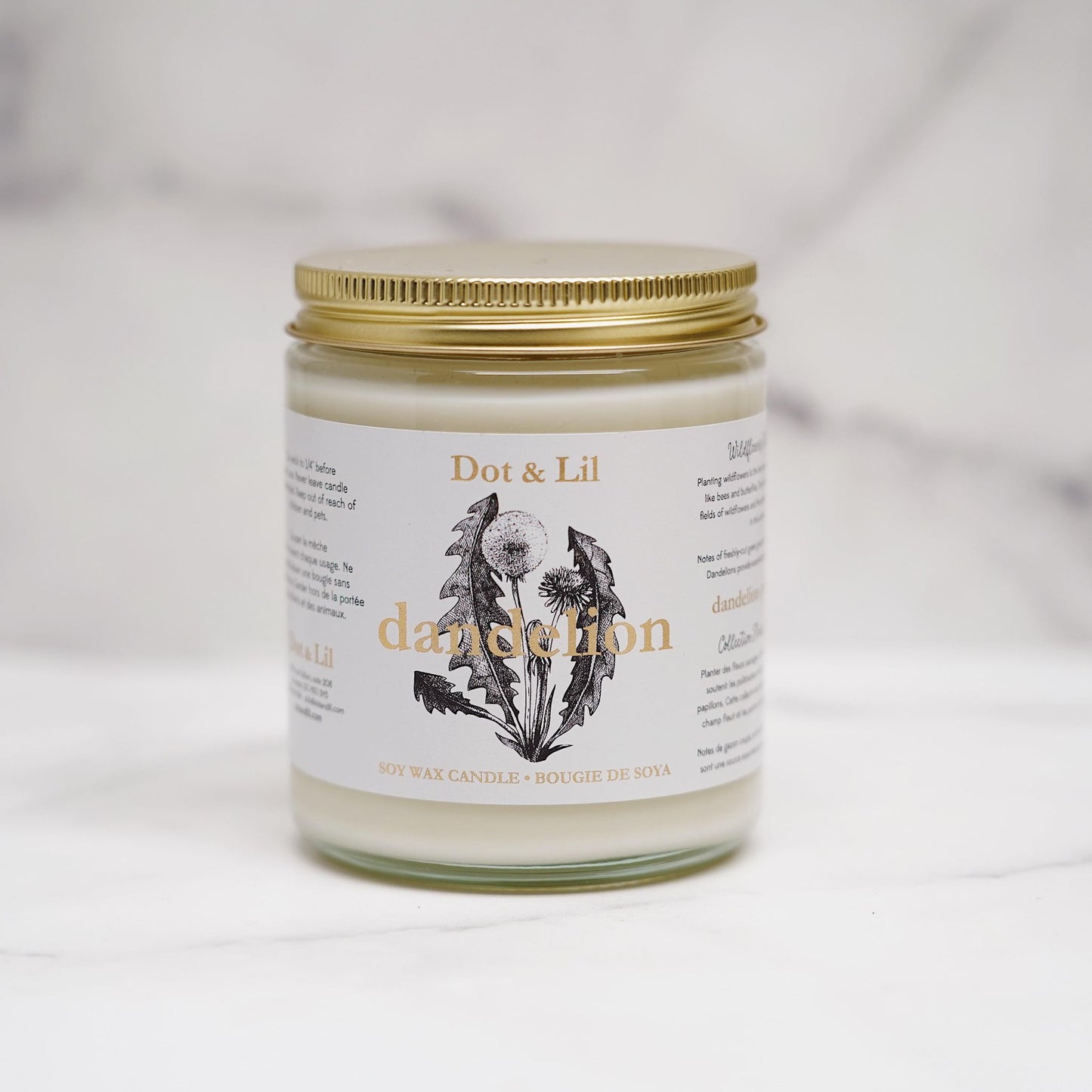 bougie-dandelion,fait,quebec,fabrique,nature,idee-cadeau,produits,soins,dot-et-lil,dot-&-lil,montreal,quebec,casa-luca,bougie,chandelle,bougies,chandelles,cire-de-soya,cire-de-soja
