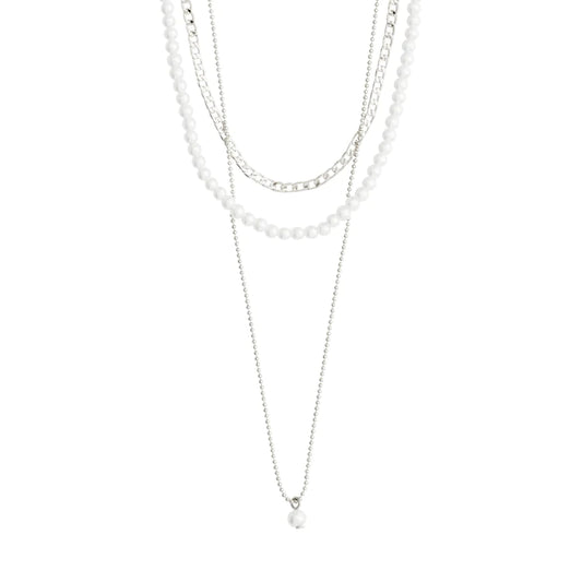 Collier 3-en-1 plaqué argent - Baker