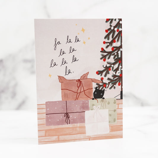 carte-de-souhaits-fa-la-la-la,carte-de-voeux,mini-et-august,fait-au-quebec,entreprise-quebecoise,montreal,ahuntsic.casa-luca.boutique-casa-luca,papier-recycle,joyeux-noel,carte-de-noel,carte-de-souhaits,carte-de-souhaits,de,noel