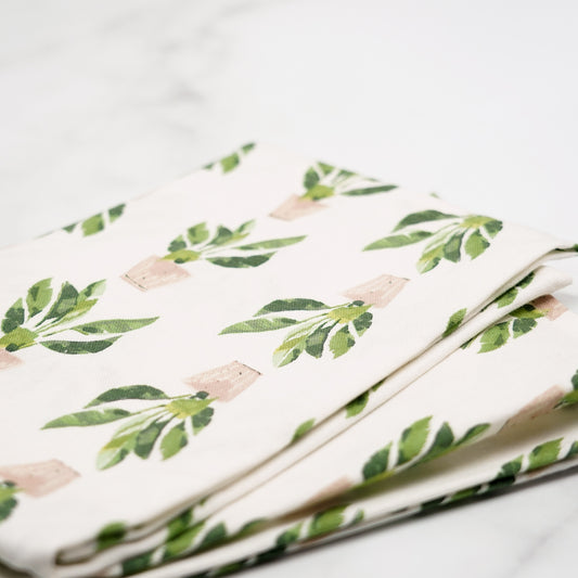 linge-a-vaisselle-coton,linge-a-vaisselle-plante-verte-linge-vaisselle,linge-de-table,cadeau-hotesse,montreal,casa-luca,boutique-casa-luca,ahuntsic,achat-local