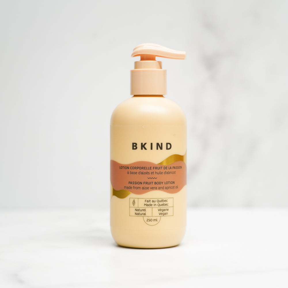 lotion-corporelle-fruit-de-la-passion-bkind-montreal,bkind,naturel,fait-a-montreal,fait-a-la-main,vegetalien,bio,vegan.vegane,ahuntsic,casa-luca,boutique-casa-luca,lotion-corporelle