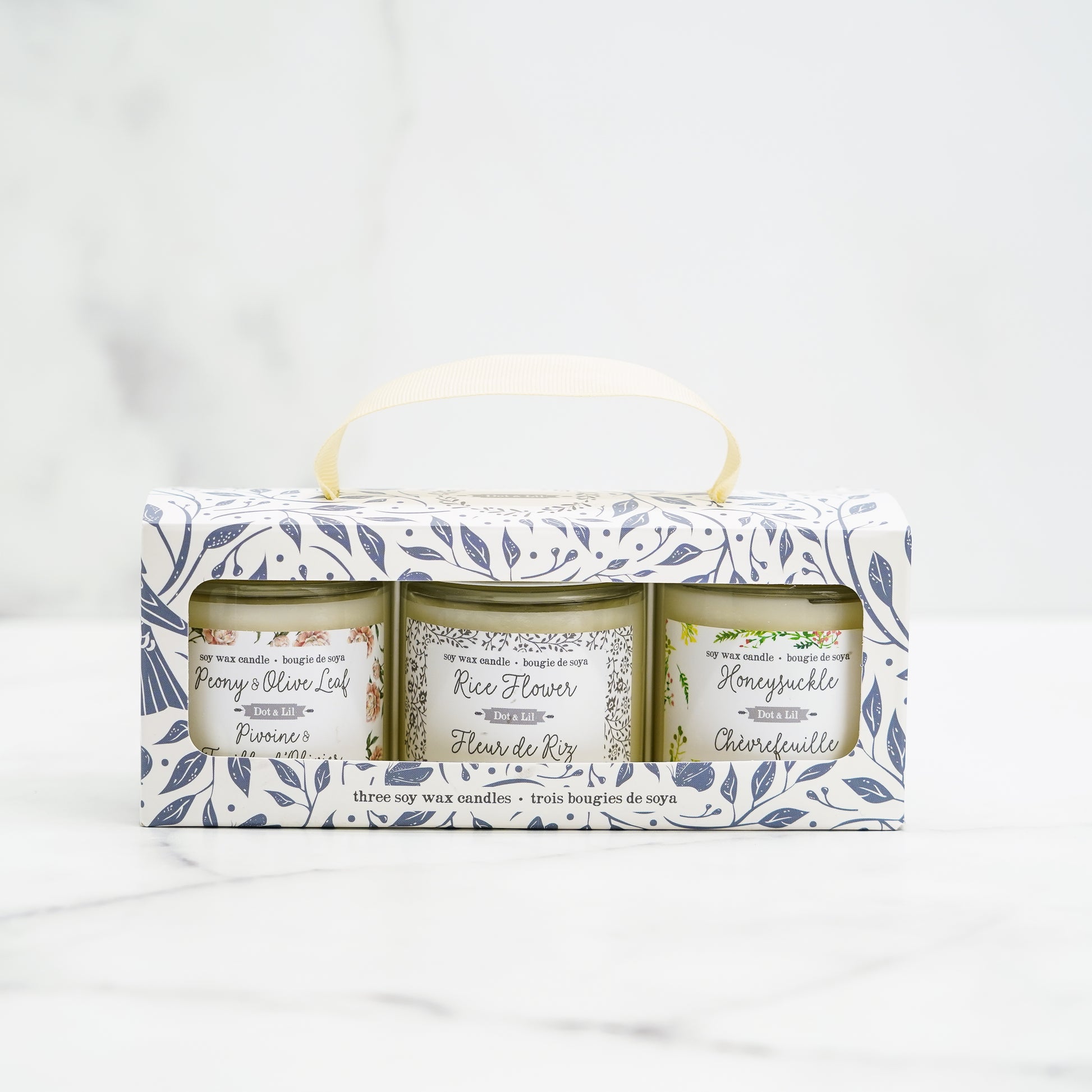 chevrefeuille,fleur-de-riz,pivoine,feuille-d-olivier,fait,quebec,fabrique,nature,idee-cadeau,produits,soins,dot-et-lil,dot-&-lil,montreal,quebec,casa-luca,bougie,chandelle,bougies,chandelles,cire-de-soya,cire-de-soja
