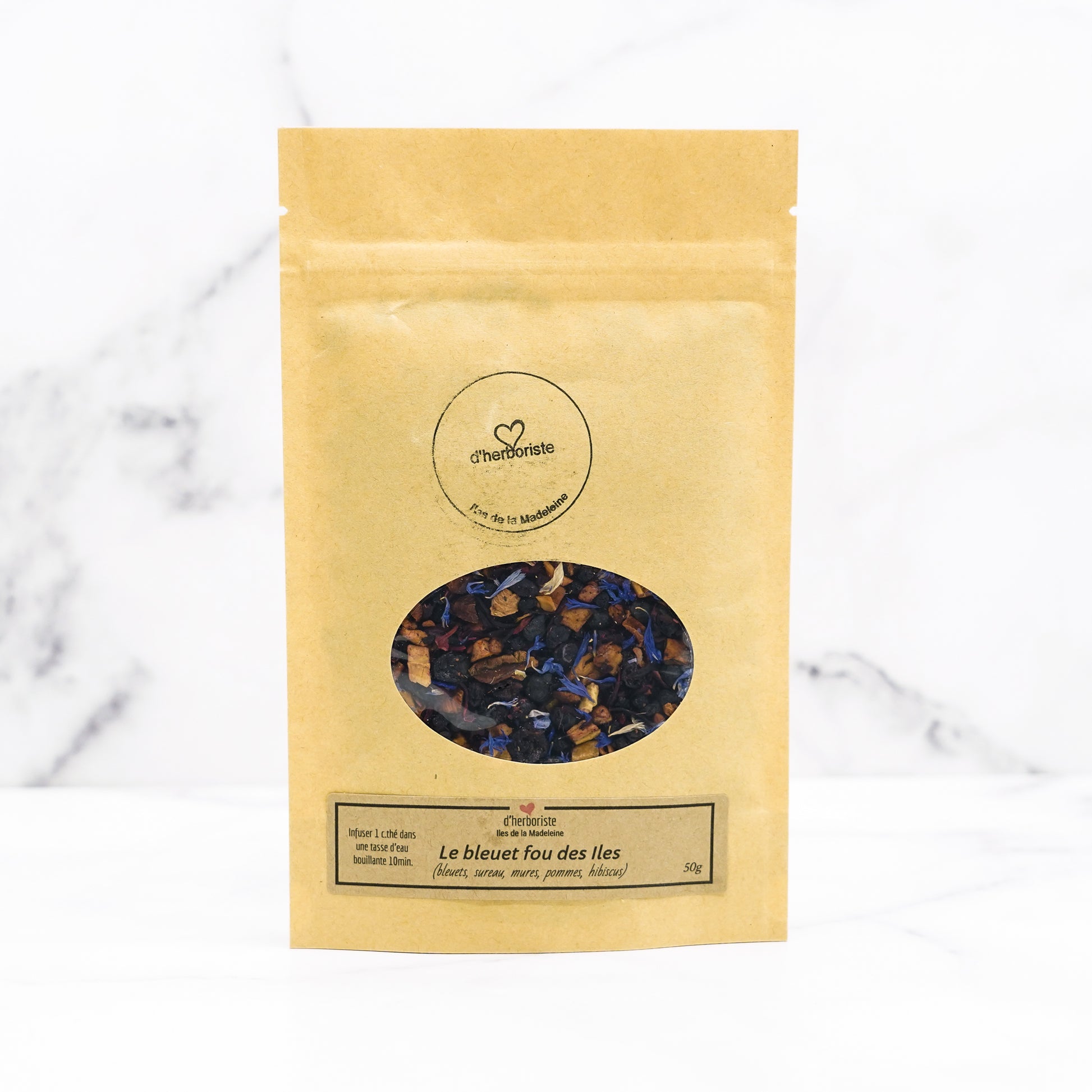 tisane-le-bleuet-fou-des-iles-coeur-dherboriste-montreal,tisane,iles-de-la-madeleine,zen,relaxation,casa-luca,boutique-casa-luca,ahuntsic,achat-local,coeur-dherboriste