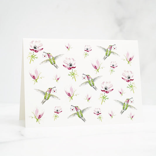 carte-colibris,carte-de-souhaits,carte,sans-texte,illustration-originale,montreal,ahutnsic,casa-luca, boutique-casa-luca,boutique-montreal,fait-au-quebec,stephanie-reniere