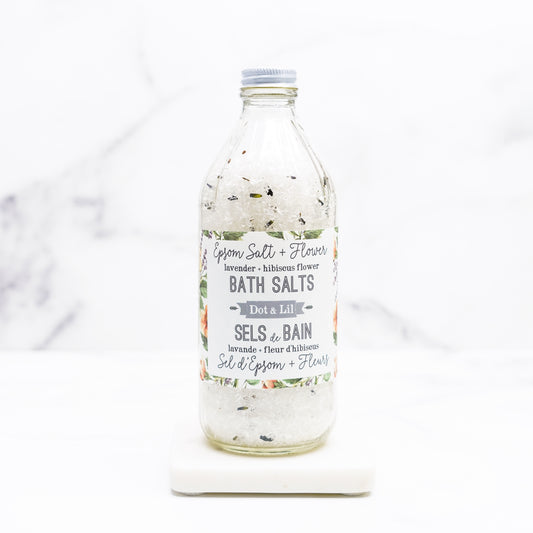 Sels de bain - lavande et fleur d'hibiscus