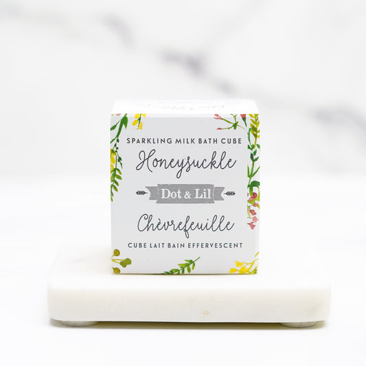 Cube lait bain effervescent - chèvrefeuille