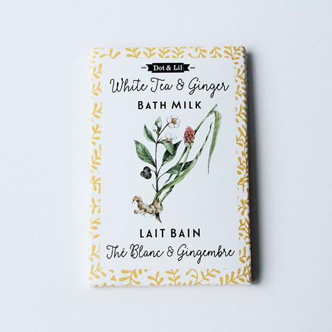 Lait de bain - Dot & Lil - fleurs thé blanc & gingembre